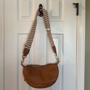 Brand new no tags Anthropologie crossbody in beautiful vegan cognac